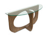 Kerwin 52\" Sofa Table with Glass Top - Almond