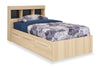 Riley Mates Bed with Bookcase Headboard Set for Kids, Made in Canada, Natural - Twin Size