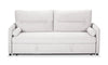 Shadow 82.5\" Linen-Look Fabric Sleeper Sofa with Storage and Two Armrest Pillows - Grey