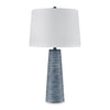 Sadie 31.5\" Textured Table Lamp with White Shade – Denim Wash