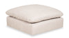 Eclipse Modular 43\" Linen-Look Fabric Ottoman with Feather Down Cushion - Linen Beige