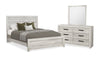 Aspen 5pc Bedroom Set with Bed, Dresser & Mirror, Grey - Queen Size