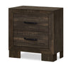 Ethan Bedside 2-Drawer Nightstand, 22\"W x 23\"H - Rustic Brown