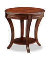 Kerwin 22\" Traditional Round End Table with Shelf - Cherry