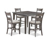Krew 5pc Counter-Height Dining Set with Table & 4 Chairs,  42\"W - Grey