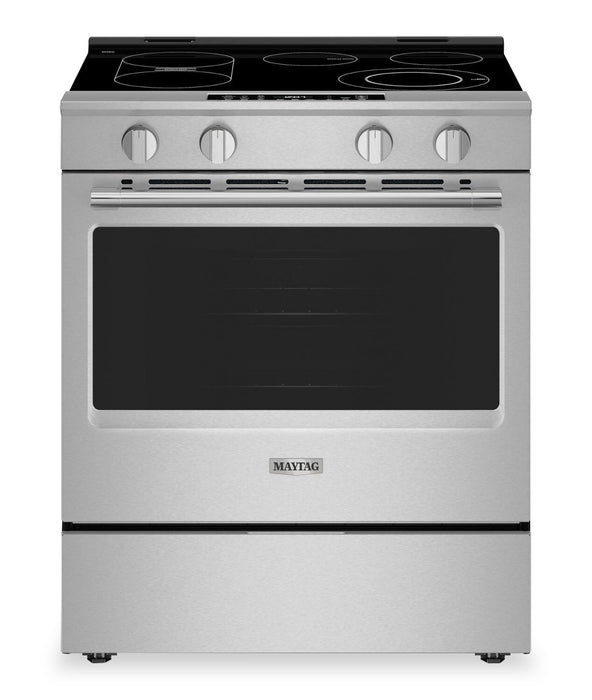 Maytag 30\" 5.3 Cu. Ft. Slide-In Electric Range with No Preheat Air Fry - Fingerprint Resistant Stainless Steel - YMSES7030SZ