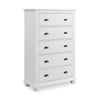 Ella Bedroom Chest of Drawers, 5-Drawer, 36\"W x 53\"H - White