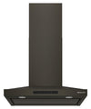 KitchenAid 30\" Wall-Mount 4-Speed Canopy Range Hood – Black Ore - KVWC730SBE