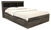 Riley Mates Bed with Bookcase Headboard Set for Kids, Made in Canada, Grey - Full Size