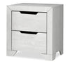 Elite Bedside 2-Drawer Nightstand, 22\"W x 23\"H - White
