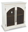 Twyla 33\" Solid Wood Accent Cabinet with Arched Doors - White