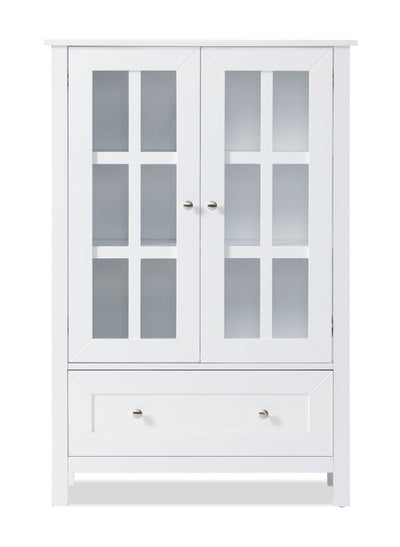 Tessa 31.5" Storage Accent Cabinet – White | Armoire de rangement décorative Tessa de 31,5 po - blanche