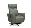 Serene 31\" Genuine Leather Power Reclining Massage Chair with Power Headrest and Heated Seat - Green