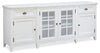 Wesley 80\" Traditional TV Stand with Storage and Cable Management for TVs up to 85\" - Chalk White