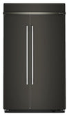Kitchenaid 48\" 29.4 Cu. Ft. Built-In Side-by-Side Refrigerator – Black Ore - KBSN748SBE