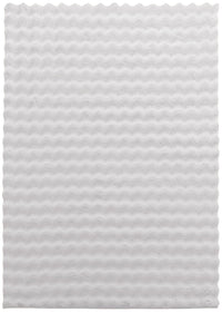 Faux Fur Bubble Light Grey Area Rug with Memory Foam Backing - 5' x 7'