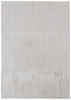Dream Step Memory Foam Channel Light Grey Faux Fur Area Rug - 7' x 10'