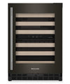 Kitchenaid® 24\" Undercounter Wine Cellar with Full-Extension Wood-Front Racks - Black Ore - KUWR524SBE