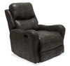 Elli 32\" Faux Leather Swivel Glider Reclining Chair – Grey