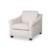 Mallie 36\" Chenille Fabric Chair with Rolled Arms and Wood Legs - Shell White