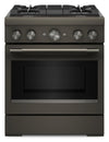 KitchenAid 4.1 Cu. Ft. Dual Fuel Range with No Preheat Air Fry Mode – Black Ore - KFDS930SBE