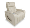 Zen 40\" Leather-Look Fabric Power Reclining Massage Chair with Power Headrest and Heated Seat - Apricot