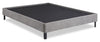 Amos Upholstered Platform Bed Base in Grey Fabric - King Size