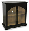 Twyla 33\" Solid Wood Accent Cabinet  with Arched Doors - Black