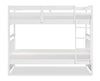 Quinn Bunk Bed with Ladder & Guard Rail for Kids, White - Twin/Twin
