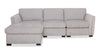 Vault 3-Piece Left-Facing Sectional with Storage Chaise and Two Storage Chairs - Grey