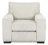 Willow 40\" Light Grey Fabric Chair with Track Arms and Reversible Seat and Back Cushions