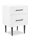 Brax Bedside 2-Drawer Nightstand, 18\"W x 25.75\"H - White