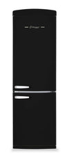 Classic Retro by Unique 24\" 12 Cu. Ft. Bottom-Freezer Refrigerator - Matte Black - UGP-340L MB AC