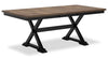 Raven Dining Table, 60-78\"W Self-Storing Butterfly Leaf Extension - Two-Tone Black & Brown