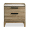 Sable Bedside 2-Drawer Nightstand, 24\"W x 24\"H - Light Brown