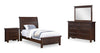 Sonoma 6pc Bedroom Set with Bed, Dresser, Mirror & Nightstand, Mango Brown - Twin Size