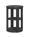Declan 18\" Modern Round End Table with Shelf - Black