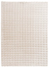 Faux Fur Bubble Ivory Area Rug with Memory Foam Backing - 5' x 7'