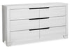Elite Bedroom 6-Drawer Dresser, 58\"W x 33\"H - White