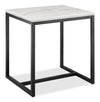 Webber 20\" Modern Marble End Table - White