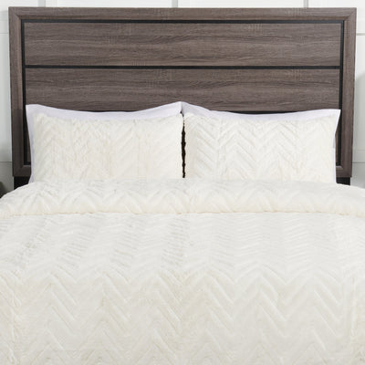 Tilda 3-Piece King Comforter Set - White | Ensemble d'édredon Tilda 3 pièces pour très grand lit - blanc | TILDW3KG