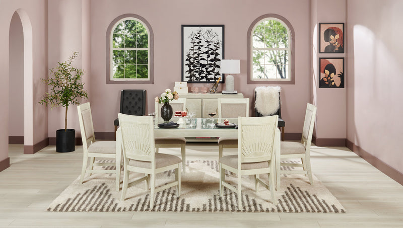 York Dining Chair with Linen-Look Fabric & Nailhead Trim - Grey