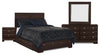 Yorkdale 6pc Bedroom Set with 6-Drawer Storage Bed, Dresser, Mirror & Nightstand, Brown - Queen Size