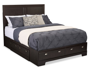 Yorkdale Queen 6 Drawer Storage Bed - Brown