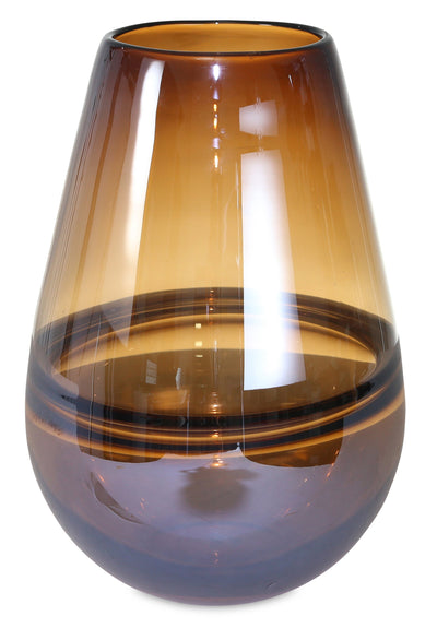 Brown 11" Glass Vase|Vase en verre brun de 11 po|14685GVS