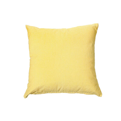 Chambray Cushion with Zipper Yellow - Set of 2 Cushions|Coussin jaune en chambray avec fermeture à glissière - ensemble de 2 coussins