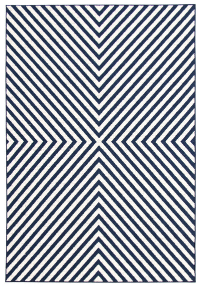 Dodie Blue-Ivory 3'11" x 5'7" Area Rug