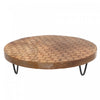 Mango Wood Honeycomb Round Cake Stand 12\" Dinnerware