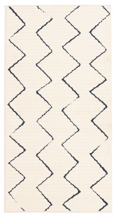 Kimi Blue-Ivory 2'8" x 4'11" Area Rug