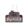 Embossed Metal Wall Sign Grab Life by The Handlebars Wall Decor
